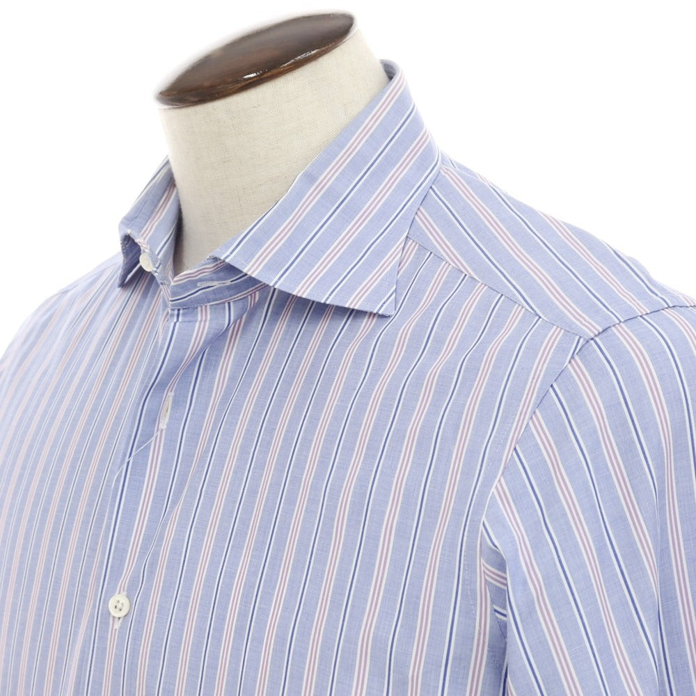 [Used] FAIRFAX Cotton Striped Dress Shirt Blue [41] [Condition Rank B] [Men&
