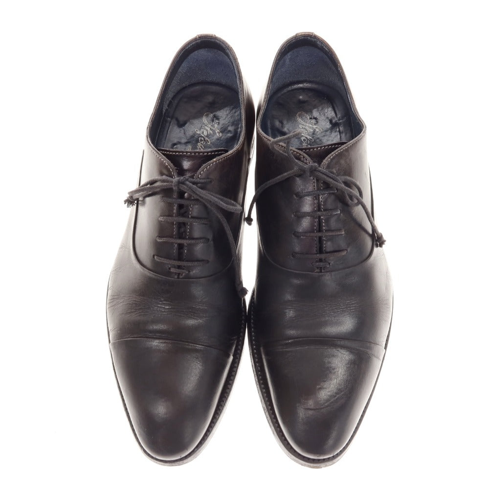 [Used] Stefano Branchini Straight Tip Dress Shoes Black Brown [6 1/2] [Condition Rank C] [Men&
