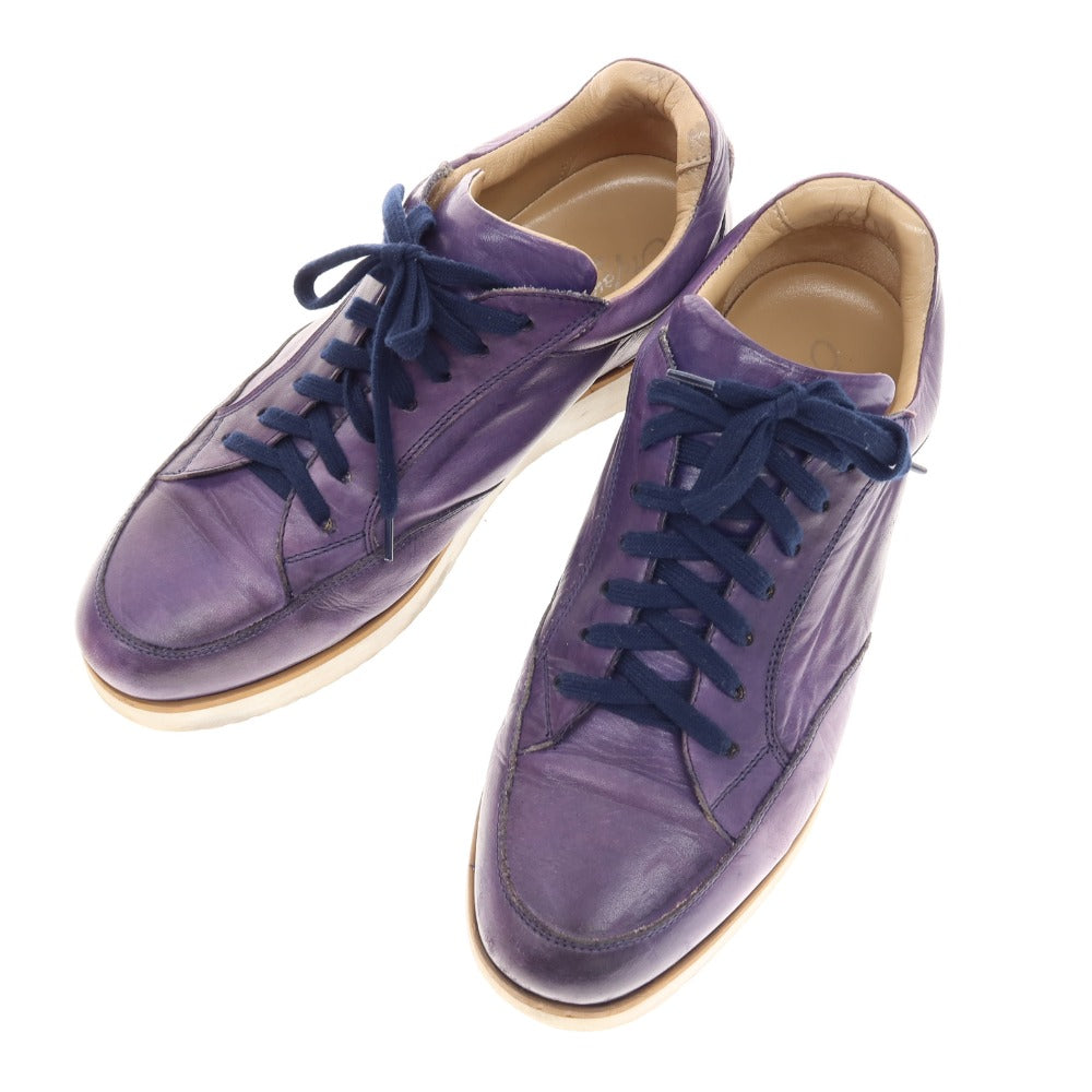 [Used] Stefano Branchini Leather Sneakers Purple [41] [Condition Rank B] [Men&