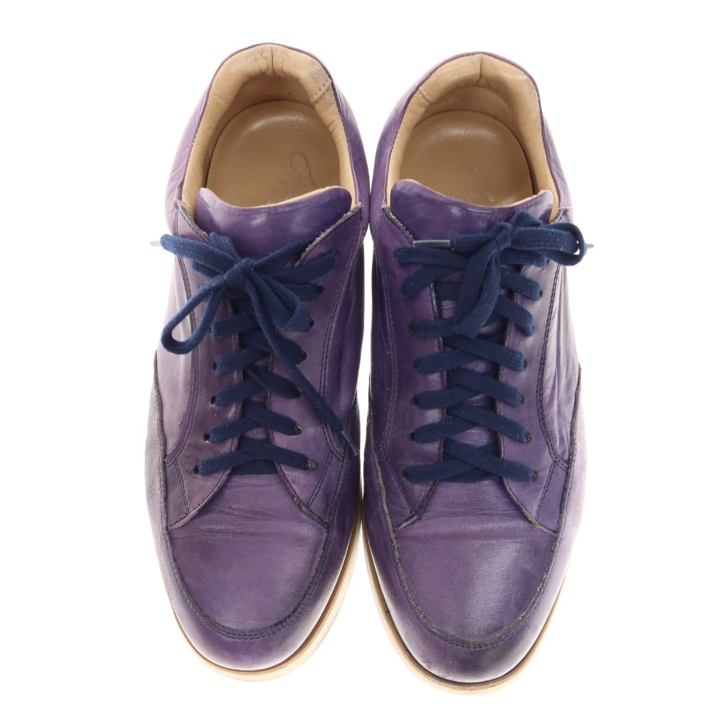 [Used] Stefano Branchini Leather Sneakers Purple [41] [Condition Rank B] [Men&