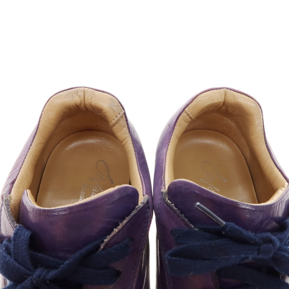 [Used] Stefano Branchini Leather Sneakers Purple [41] [Condition Rank B] [Men&