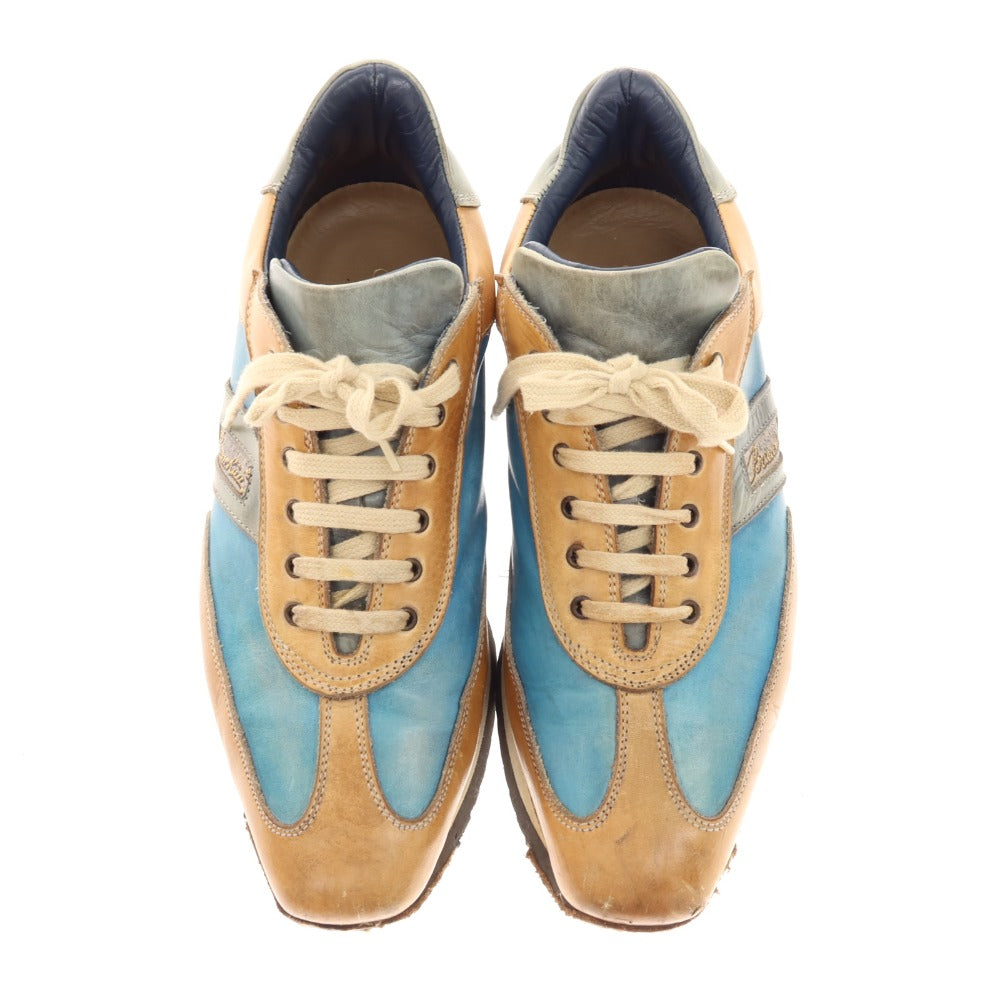 [Used] Stefano Branchini Leather Sneakers Blue x Brown [6] [Condition Rank C] [Men&