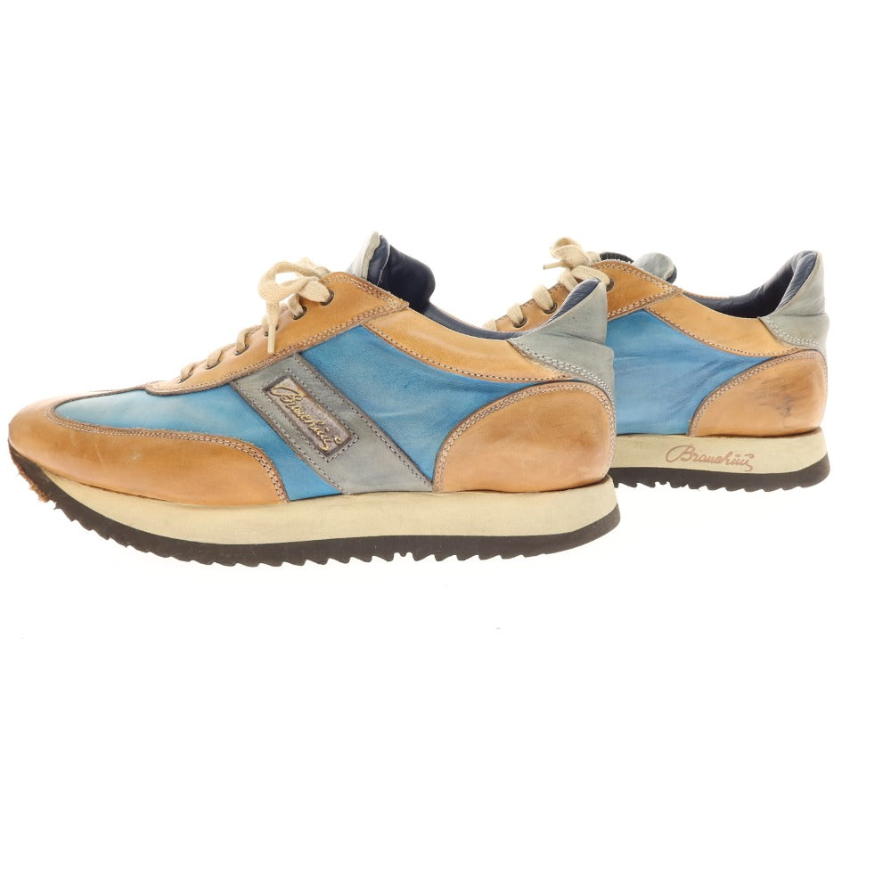 [Used] Stefano Branchini Leather Sneakers Blue x Brown [6] [Condition Rank C] [Men&