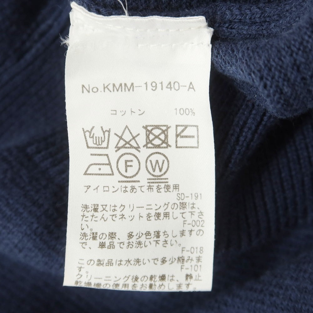 [Used] MAISON KITSUNE Cotton crew neck short sleeve pullover knit navy [S] [Condition rank C] [Men&