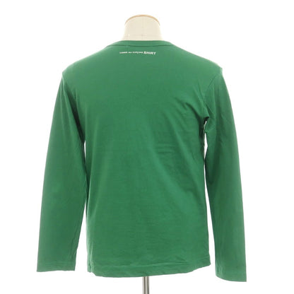 [Used] COMME des GARCONS SHIRT Cotton crew neck long sleeve T-shirt Green [S] [Condition Rank B] [Men&