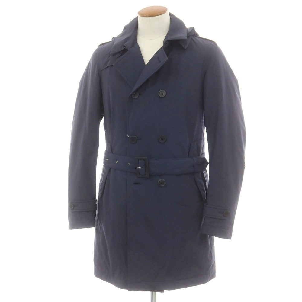 【中古】ヘルノ Herno Laminar GORE-TEX ダブルブレスト ダウンコート ネイビー【 46 】【 状態ランクC 】【 メンズ 】