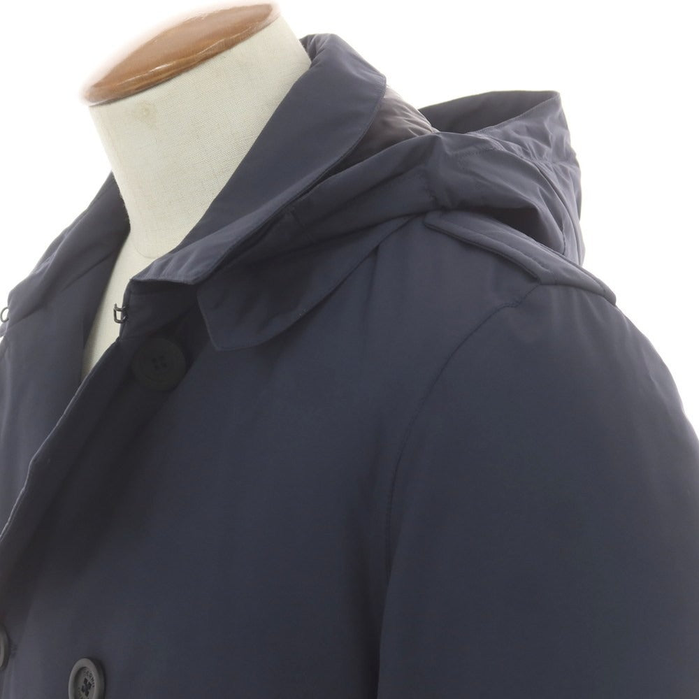 【中古】ヘルノ Herno Laminar GORE-TEX ダブルブレスト ダウンコート ネイビー【 46 】【 状態ランクC 】【 メンズ 】