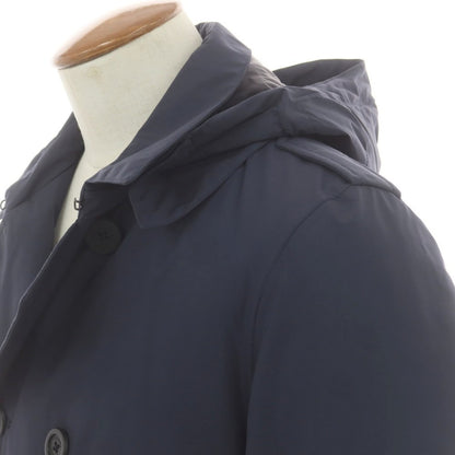 【中古】ヘルノ Herno Laminar GORE-TEX ダブルブレスト ダウンコート ネイビー【 46 】【 状態ランクC 】【 メンズ 】