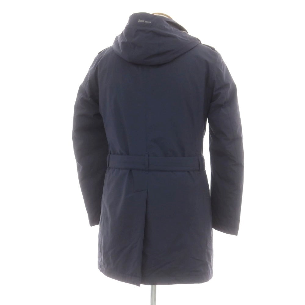 【中古】ヘルノ Herno Laminar GORE-TEX ダブルブレスト ダウンコート ネイビー【 46 】【 状態ランクC 】【 メンズ 】