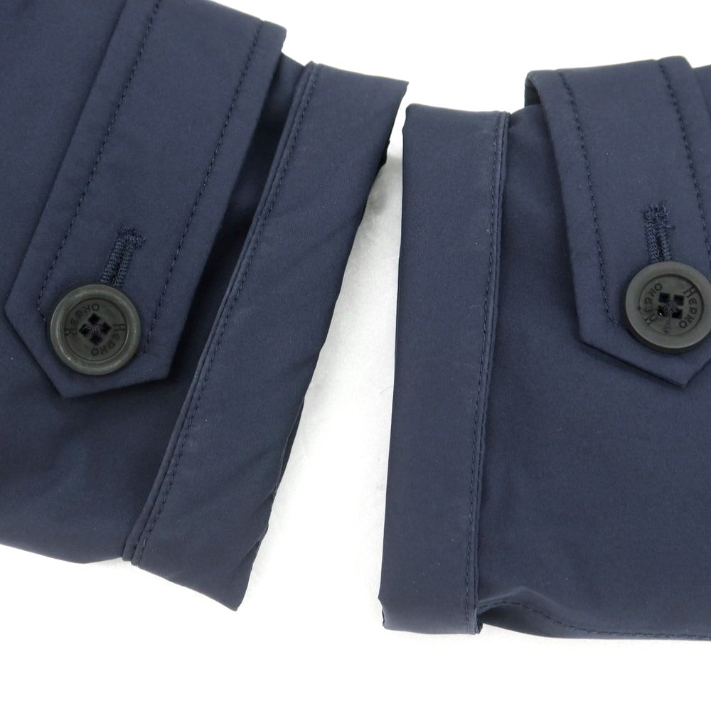 【中古】ヘルノ Herno Laminar GORE-TEX ダブルブレスト ダウンコート ネイビー【 46 】【 状態ランクC 】【 メンズ 】