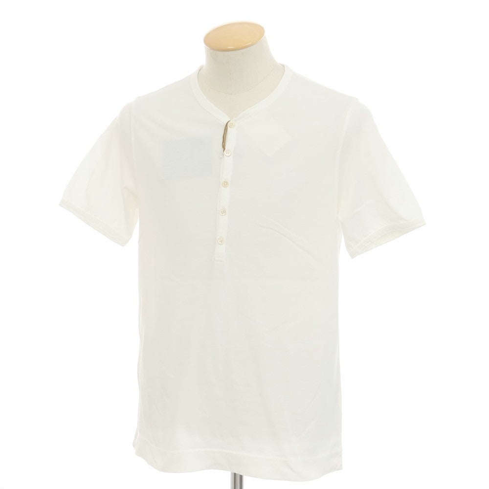 【中古】【未使用】チルコロ1901 CIRCOLO 1901 コットン ヘンリーネック 半袖Ｔシャツ ホワイト【 S 】【 状態ランクS 】【 メンズ 】 [APD]
