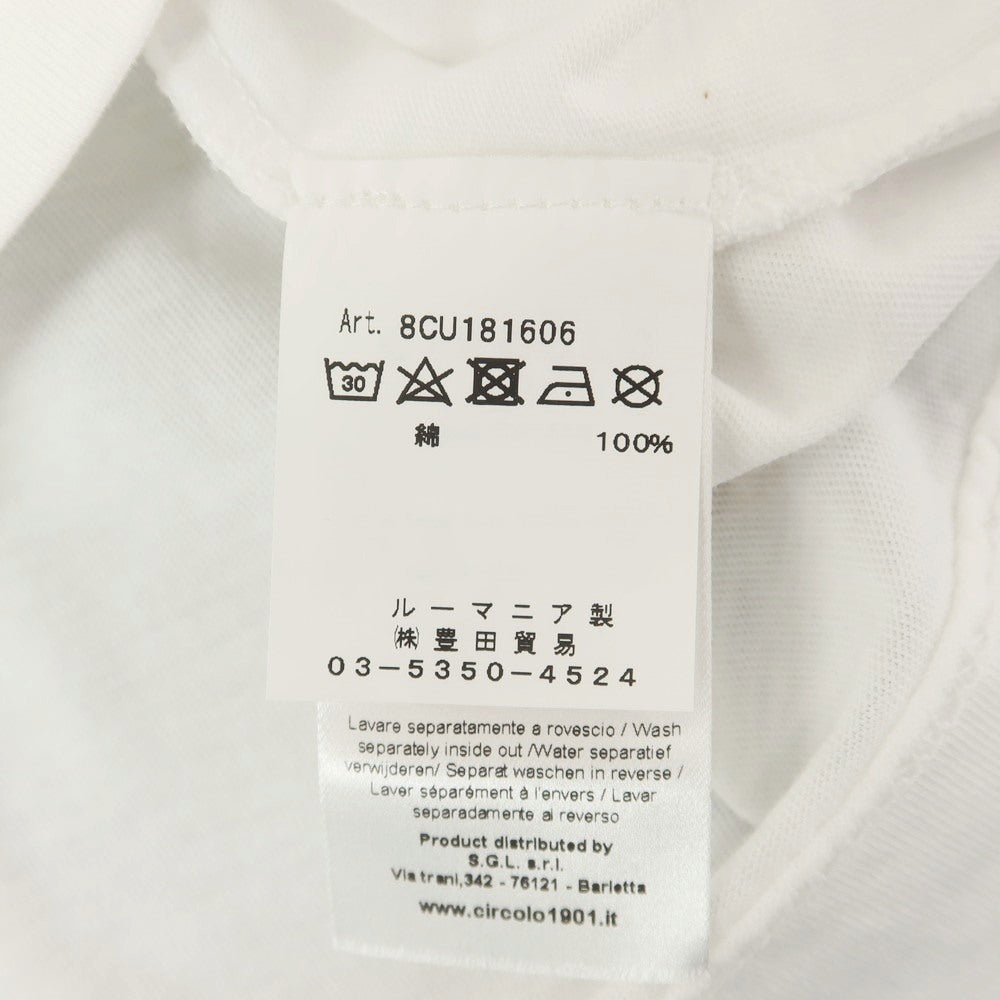 【中古】【未使用】チルコロ1901 CIRCOLO 1901 コットン ヘンリーネック 半袖Ｔシャツ ホワイト【 S 】【 状態ランクS 】【 メンズ 】 [APD]
