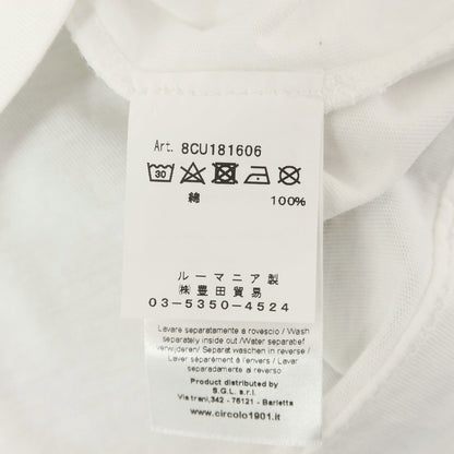 【中古】【未使用】チルコロ1901 CIRCOLO 1901 コットン ヘンリーネック 半袖Ｔシャツ ホワイト【 S 】【 状態ランクS 】【 メンズ 】 [APD]