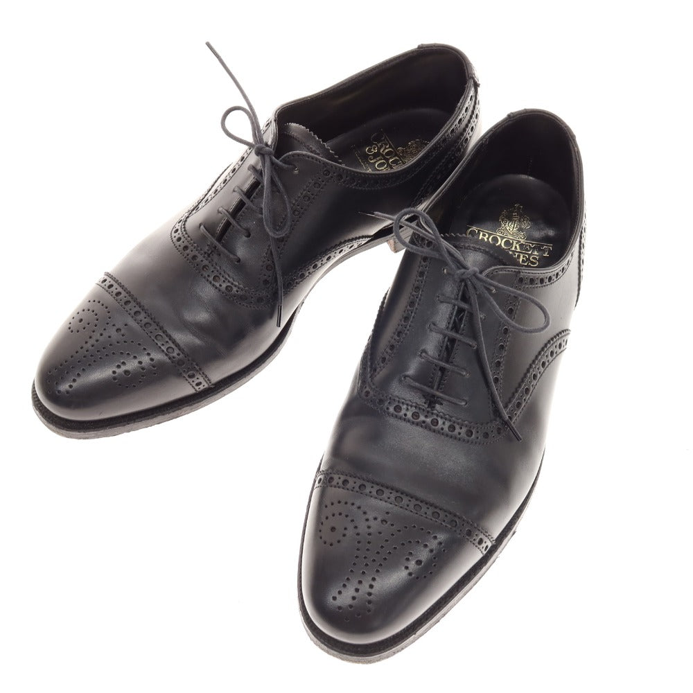 【中古】クロケットアンドジョーンズ CROCKETT&amp;JONES COVENTRY セミブローグ ドレスシューズ ブラック【 7E 】【 状態ランクB 】【 メンズ 】