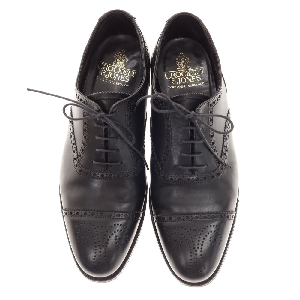 【中古】クロケットアンドジョーンズ CROCKETT&amp;JONES COVENTRY セミブローグ ドレスシューズ ブラック【 7E 】【 状態ランクB 】【 メンズ 】