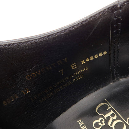 [Used] Crockett &amp;amp; Jones Coventry semi-brogue dress shoes, black [7E] [Condition: B] [Men&