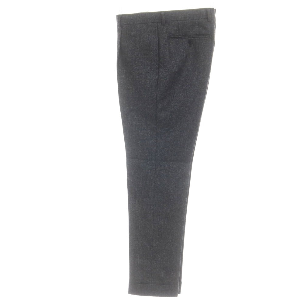 【中古】ビームスエフ BEAMS F ウール チェック 3つボタンスーツ ダークグレーxカーキ【 46 】【 状態ランクB 】【 メンズ 】