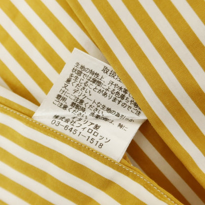 [Used] Maria Santangelo Striped Semi-Wide Collar Dress Shirt Mustard x White [38] [Condition Rank B] [Men&