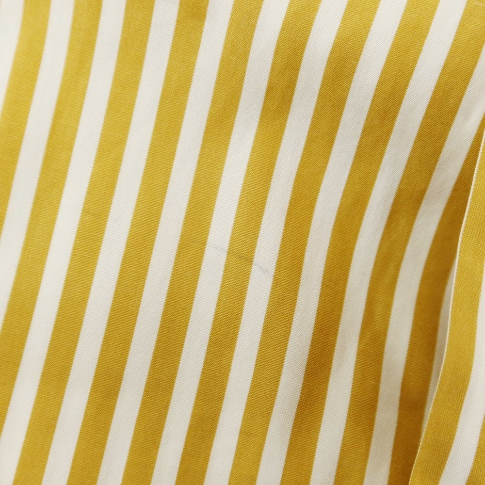 [Used] Maria Santangelo Striped Semi-Wide Collar Dress Shirt Mustard x White [38] [Condition Rank B] [Men&