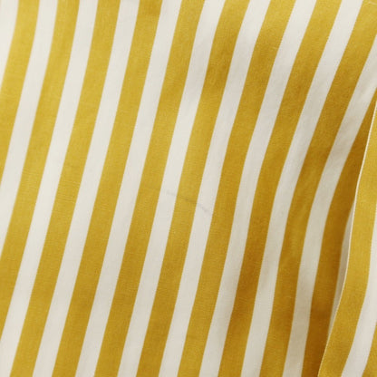 [Used] Maria Santangelo Striped Semi-Wide Collar Dress Shirt Mustard x White [38] [Condition Rank B] [Men&