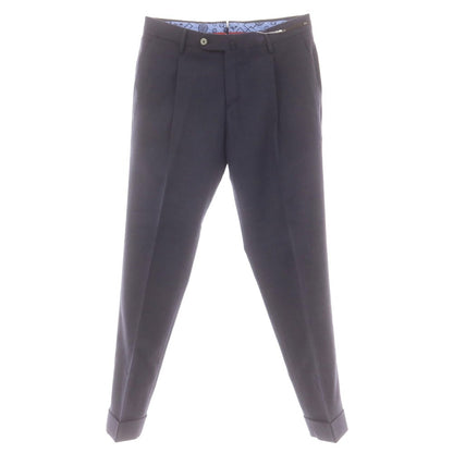 【中古】ピーティーゼロウーノ PT01 ストレッチウールポリエステル ドレススラックスパンツ ネイビー【 44 】【 状態ランクC 】【 メンズ 】