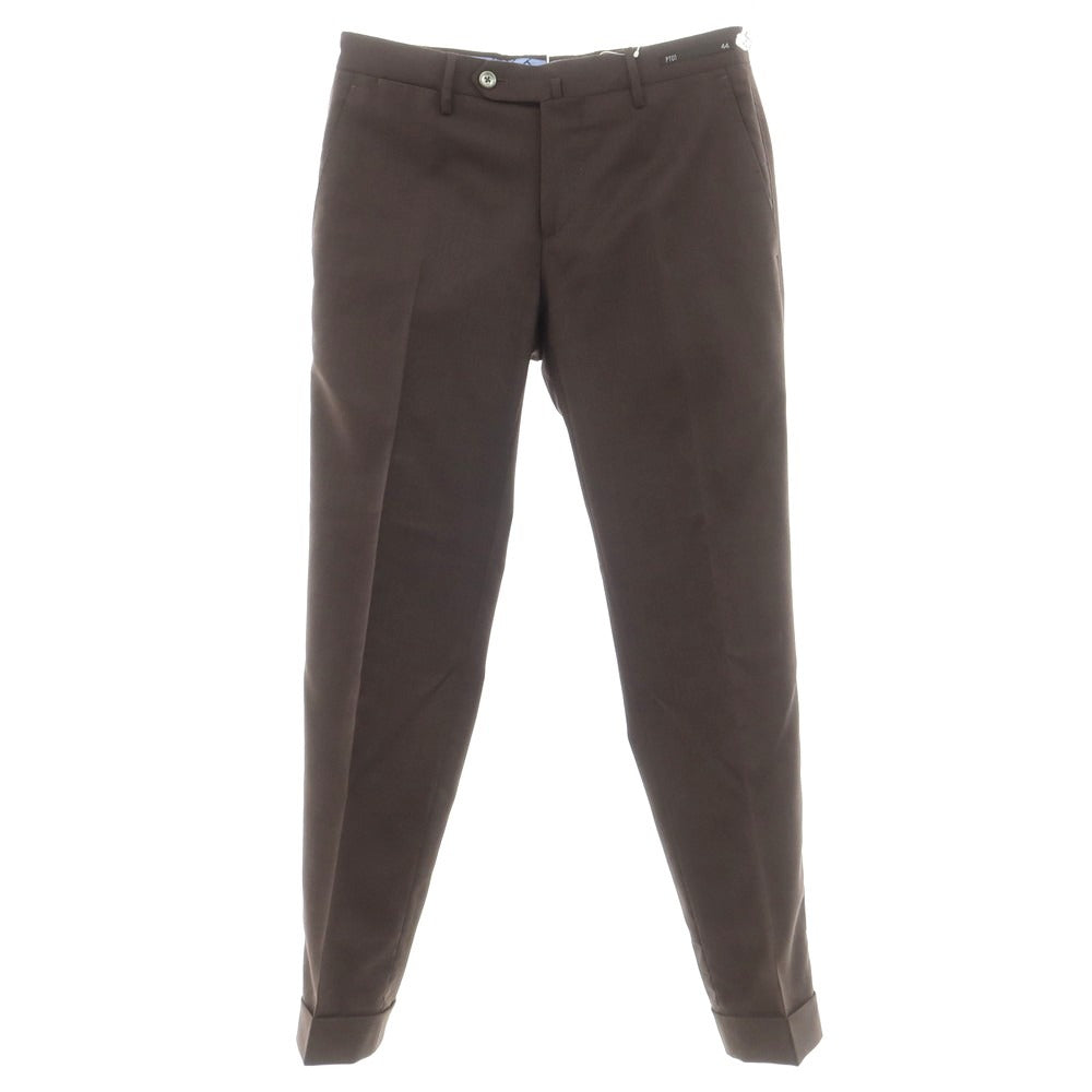 [Used] PT01 TRAVELLER stretch polyester wool dress slacks pants, dark brown [44] [Condition: C] [Men&