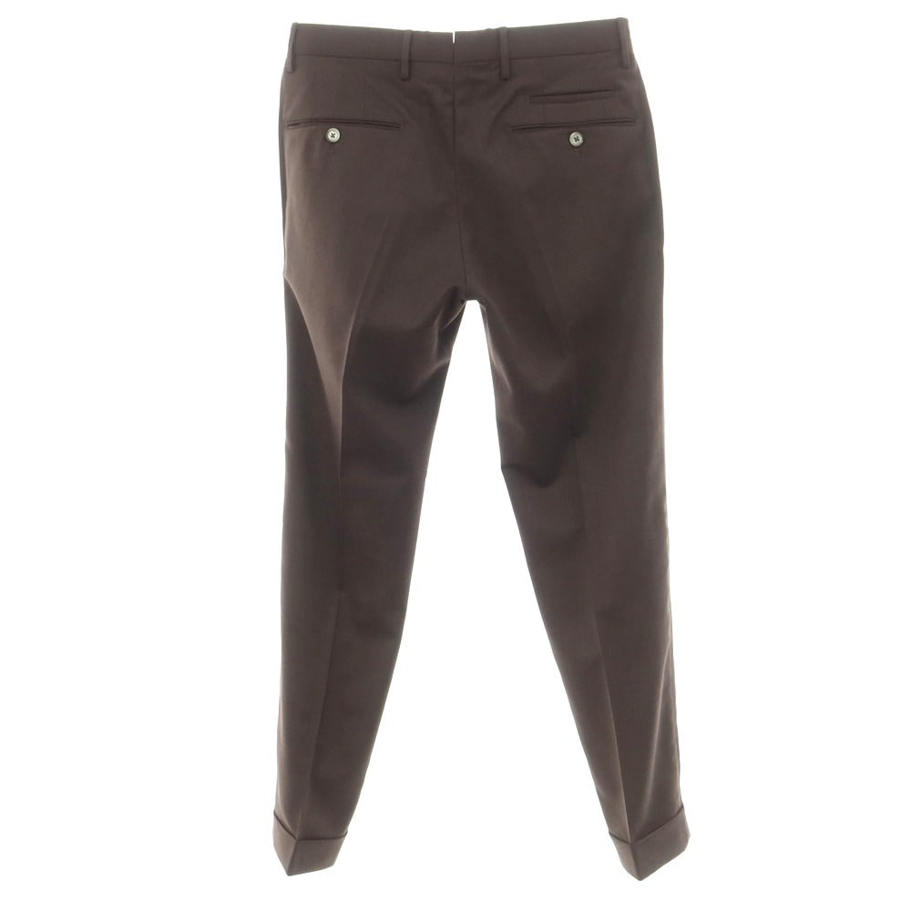 [Used] PT01 TRAVELLER stretch polyester wool dress slacks pants, dark brown [44] [Condition: C] [Men&