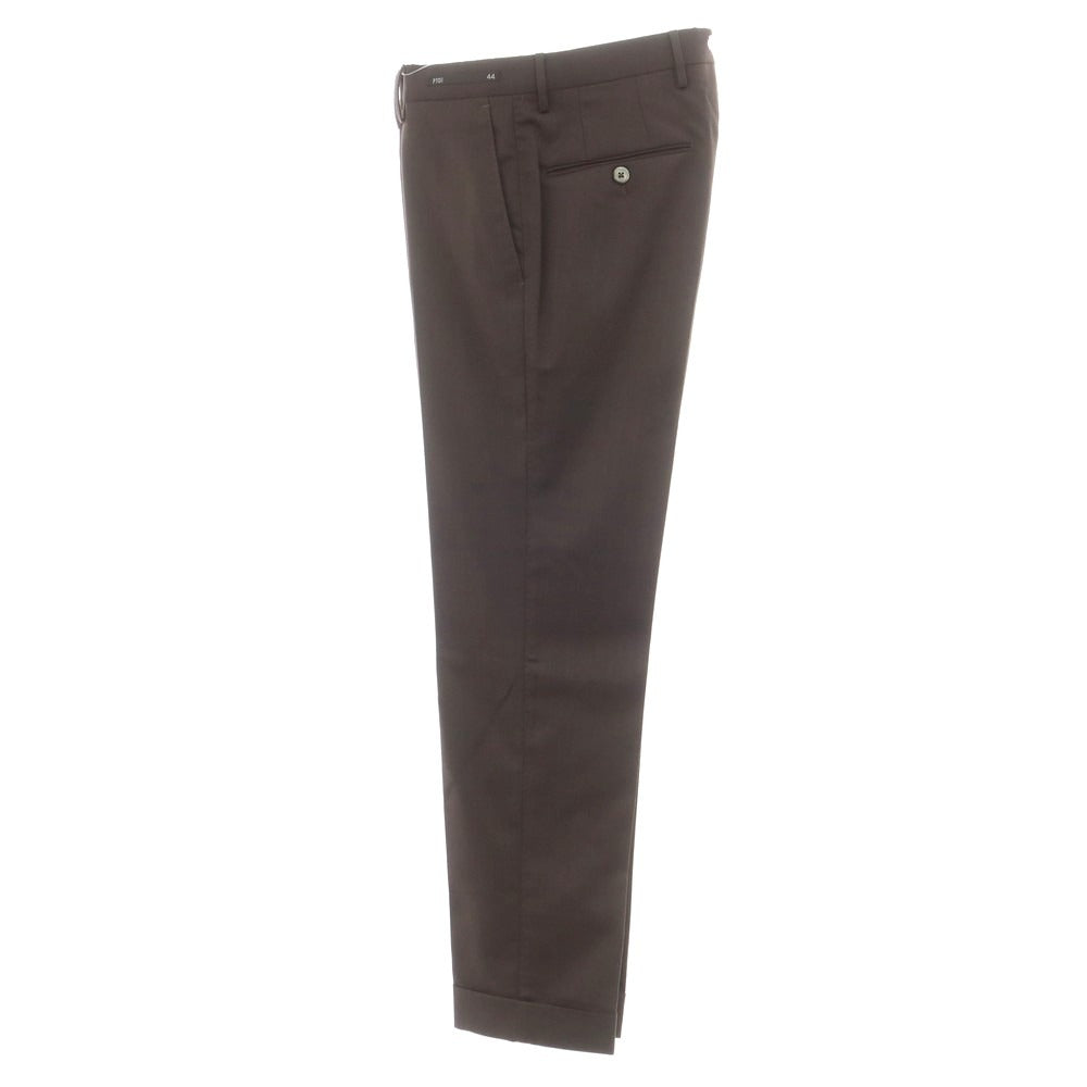[Used] PT01 TRAVELLER stretch polyester wool dress slacks pants, dark brown [44] [Condition: C] [Men&