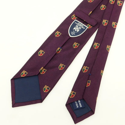 [Used] John Comfort Silk Crest Small Pattern Necktie Purple x Red [Condition Rank B] [Men&