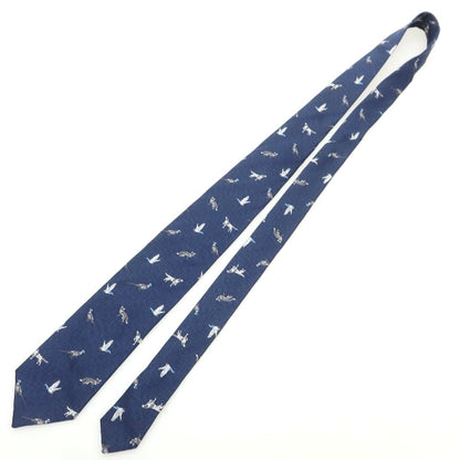 [Used] Fumagalli Silk Animal Pattern Necktie Navy [Condition Rank B] [Men&