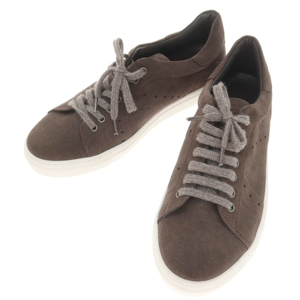 [Used] BARBA Suede Low-Cut Sneakers, Dark Brown [41] [Condition Rank A] [Men&