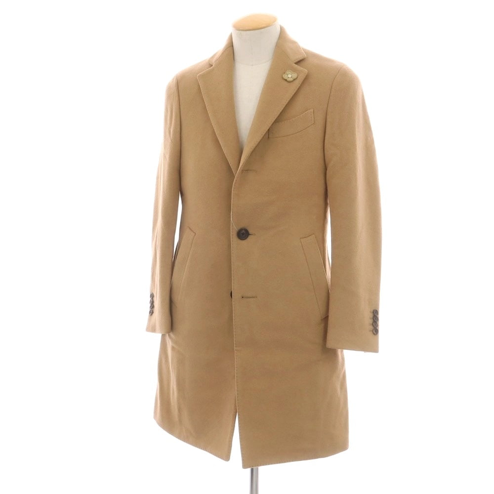 【中古】ラルディーニ LARDINI ウール チェスターフィールドコート キャメル【 44 】【 状態ランクC 】【 メンズ 】