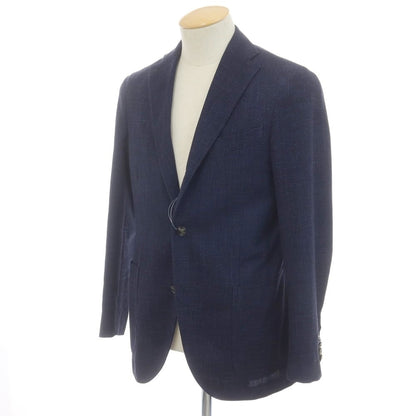 [Used] BOGLIOLI wool silk linen K.JACKET tailored jacket purple navy [44] [Condition rank C] [Men&
