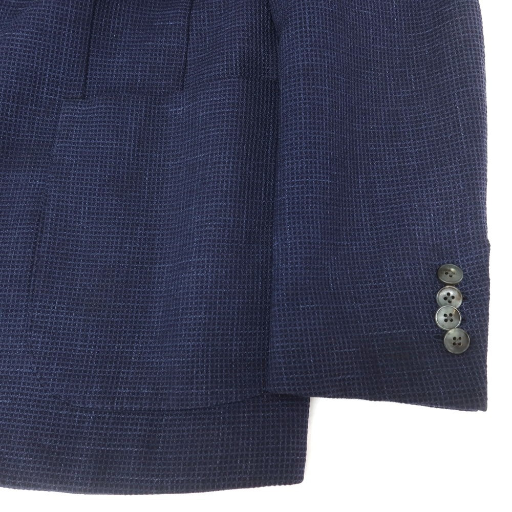 [Used] BOGLIOLI wool silk linen K.JACKET tailored jacket purple navy [44] [Condition rank C] [Men&