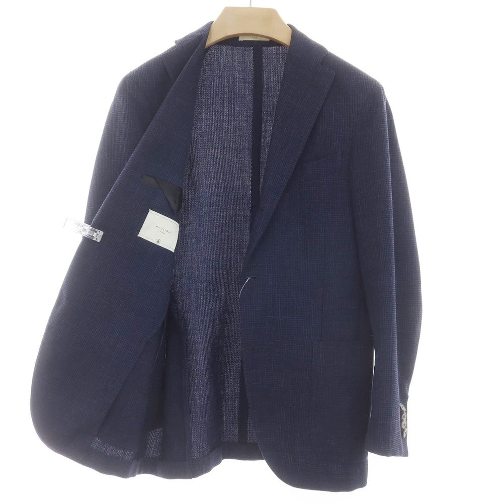 [Used] BOGLIOLI wool silk linen K.JACKET tailored jacket purple navy [44] [Condition rank C] [Men&