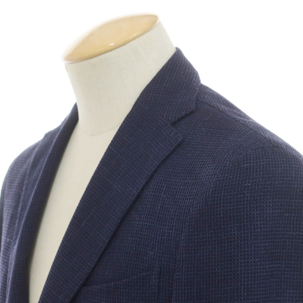 [Used] BOGLIOLI wool silk linen K.JACKET tailored jacket purple navy [44] [Condition rank C] [Men&