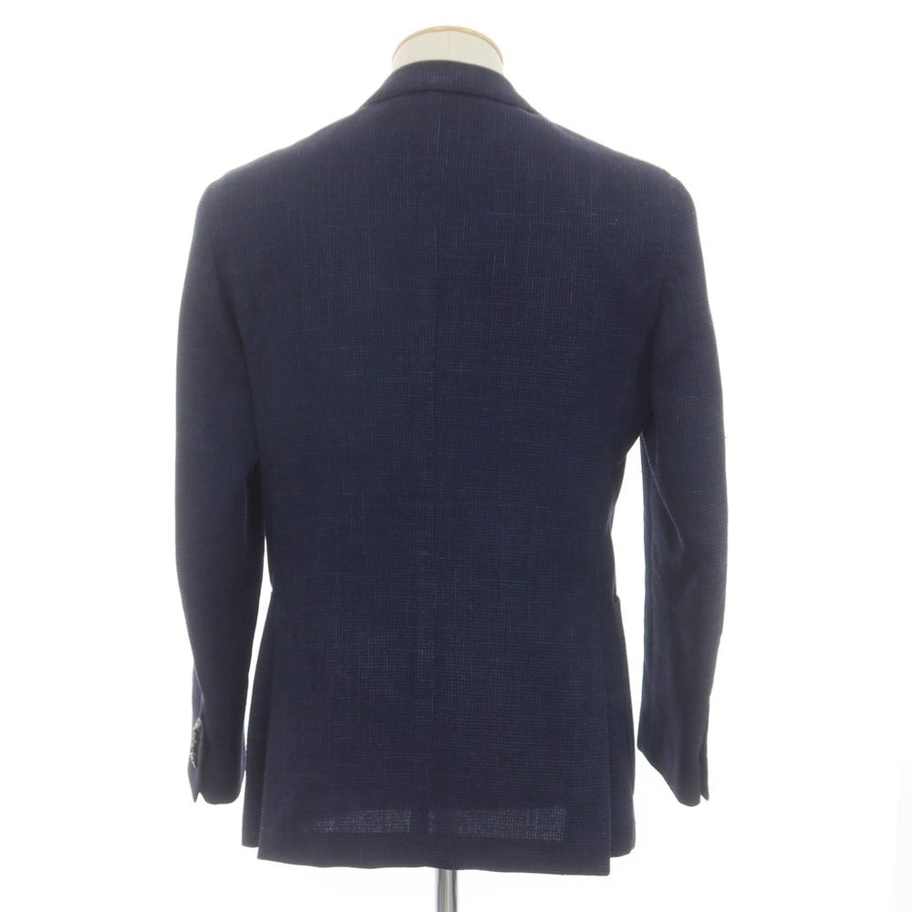 [Used] BOGLIOLI wool silk linen K.JACKET tailored jacket purple navy [44] [Condition rank C] [Men&