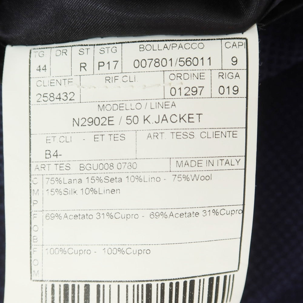 [Used] BOGLIOLI wool silk linen K.JACKET tailored jacket purple navy [44] [Condition rank C] [Men&