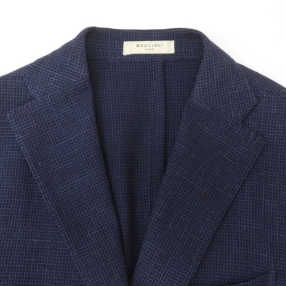[Used] BOGLIOLI wool silk linen K.JACKET tailored jacket purple navy [44] [Condition rank C] [Men&