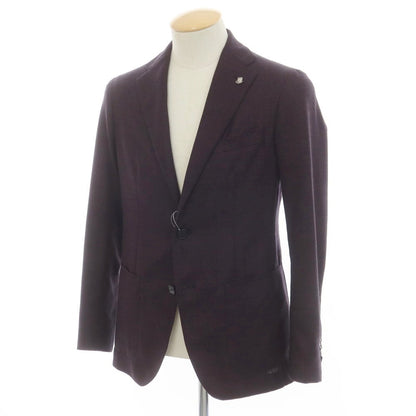 [Used] TAGLIATORE Wool Tailored Jacket Plum x Black [44] [Condition Rank B] [Men&