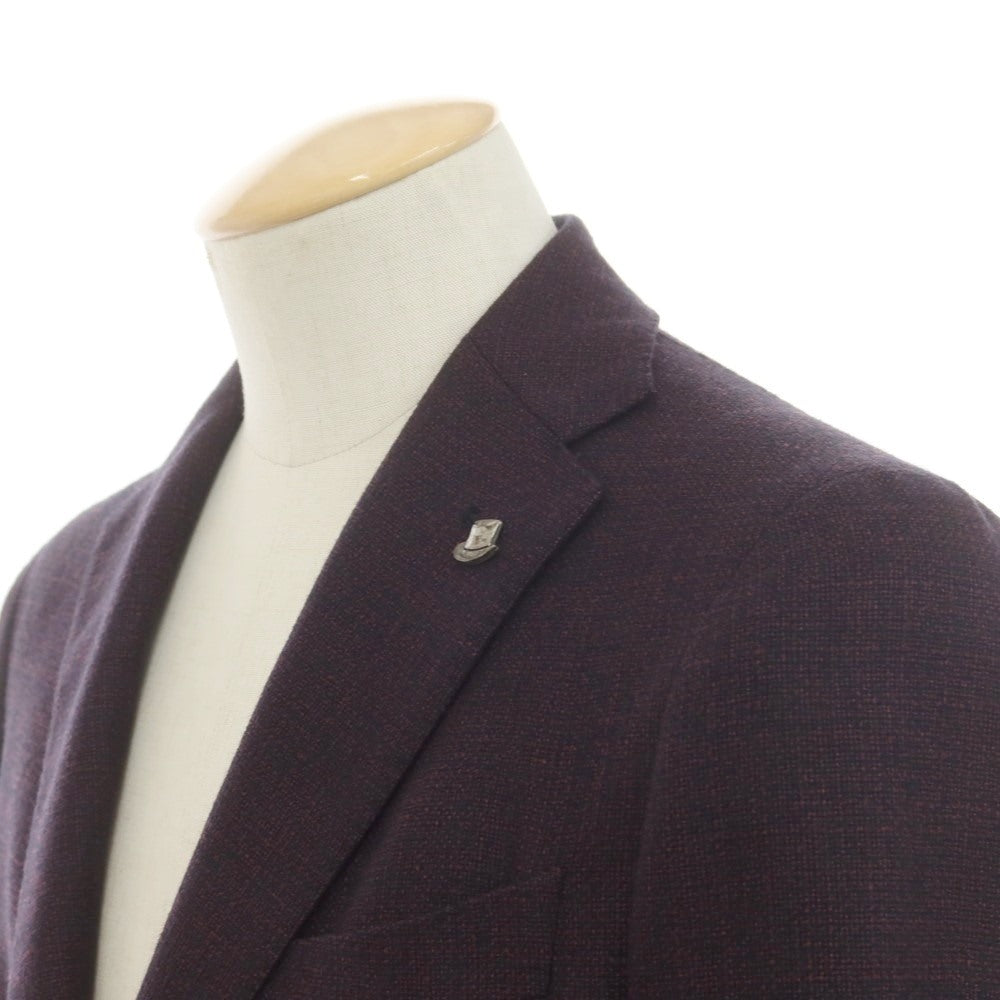 [Used] TAGLIATORE Wool Tailored Jacket Plum x Black [44] [Condition Rank B] [Men&