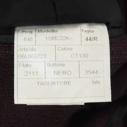[Used] TAGLIATORE Wool Tailored Jacket Plum x Black [44] [Condition Rank B] [Men&
