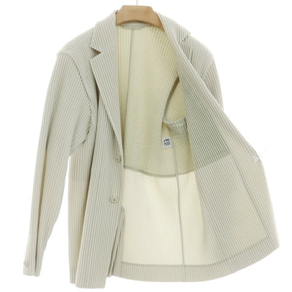 [Used] Homme Plissé Issey Miyake Spring/Summer 2025 Pleated Jacket Frosty Green [No description (L size)] [Condition Rank A] [Men&