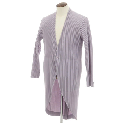 [Used] Homme Plissé Issey Miyake Spring/Summer 2025 Pleated Long Jacket Grayish Lavender [No description (L size)] [Condition Rank A] [Men&