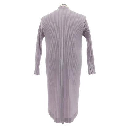 [Used] Homme Plissé Issey Miyake Spring/Summer 2025 Pleated Long Jacket Grayish Lavender [No description (L size)] [Condition Rank A] [Men&
