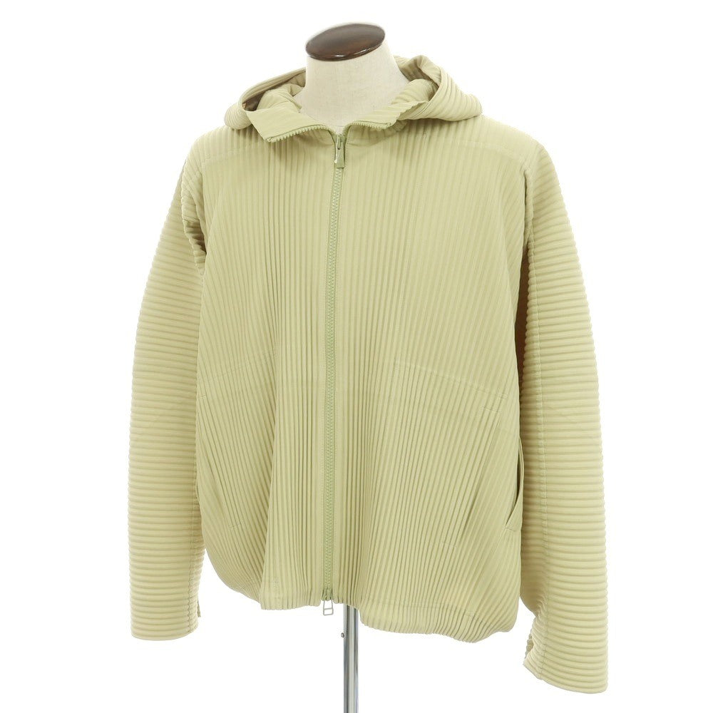 [Used] Homme Plissé Issey Miyake Spring/Summer 2025 Pleated Double Zip Hoodie Light Green [No Size (L)] [Condition Rank A] [Men&