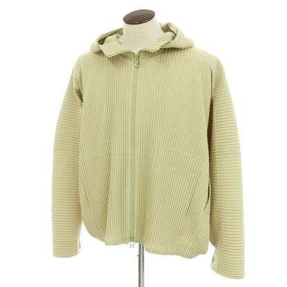 [Used] Homme Plissé Issey Miyake Spring/Summer 2025 Pleated Double Zip Hoodie Light Green [No Size (L)] [Condition Rank A] [Men&
