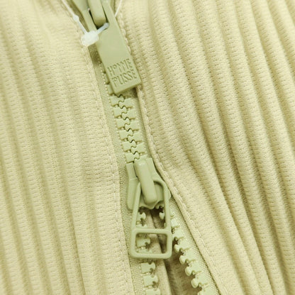 [Used] Homme Plissé Issey Miyake Spring/Summer 2025 Pleated Double Zip Hoodie Light Green [No Size (L)] [Condition Rank A] [Men&