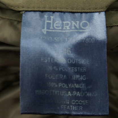 【中古】ヘルノ Herno ポリエステル ダウン フィールドジャケット オリーブグリーン【 46 】【 状態ランクC 】【 メンズ 】
