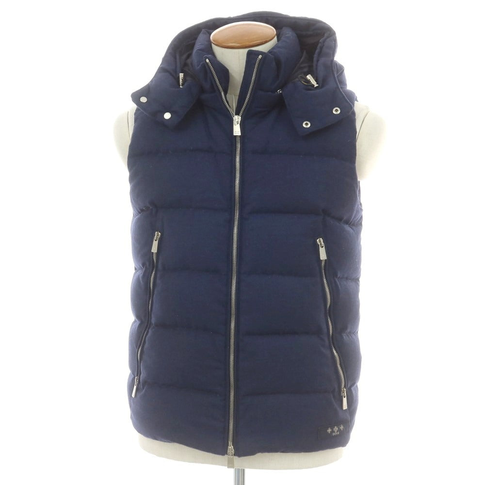 【中古】タトラス TATRAS ウールシルク ダブルジップ ダウンベスト ネイビー【 2 】【 状態ランクC 】【 メンズ 】